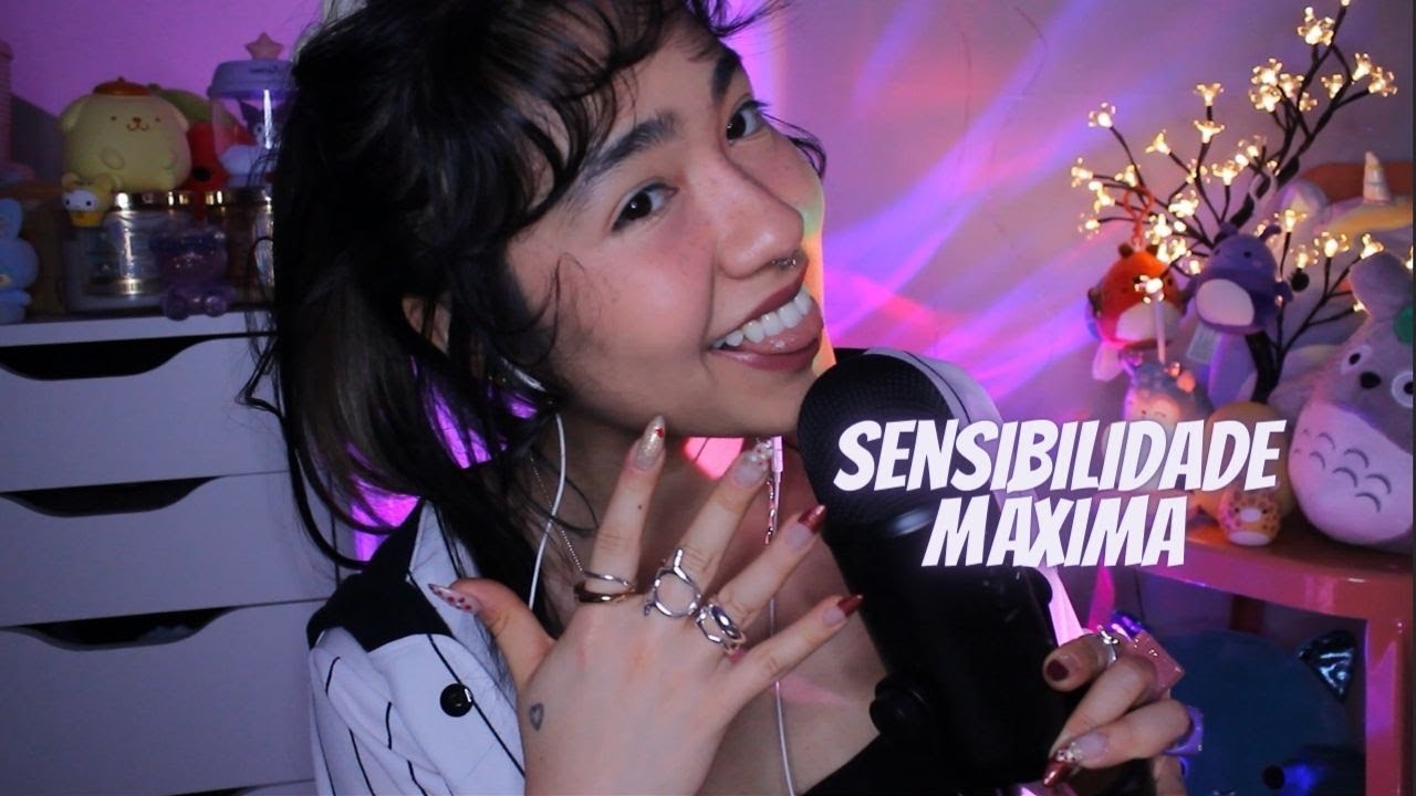 ASMR na SENSIBILIDADE MÁXIMA | Sons de BOCA, MÃO, TECIDO com INAUDÍVEL e TAPPING na UNHA