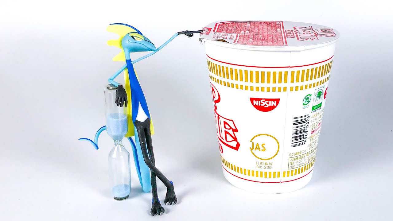 【粘土】フタを押さえてくれるインテレオン 作ってみた【ポケモン】Inteleon Noodle Stopper - Polymer Clay