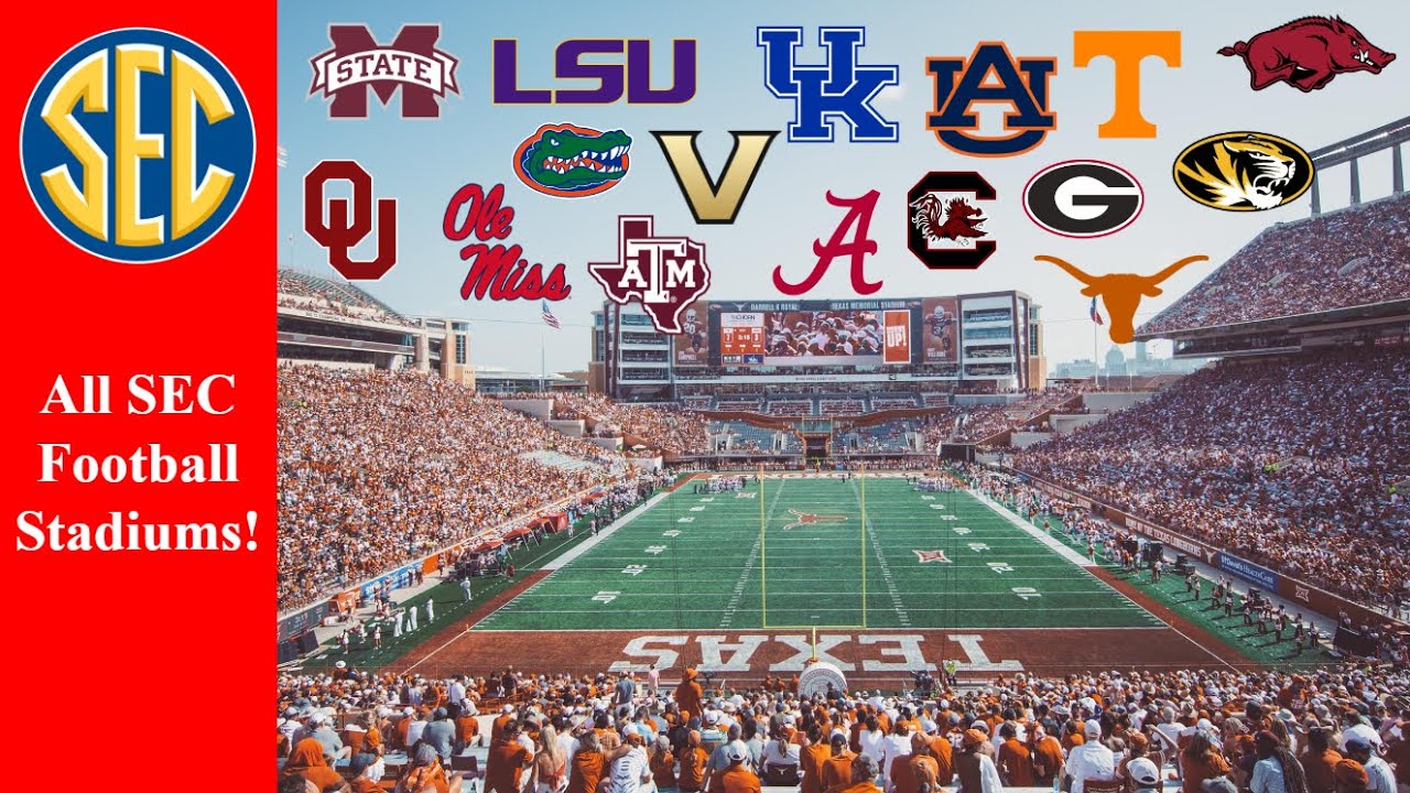 All SEC Football Stadiums! Full Video (Part 1 and Part 2) *repost
