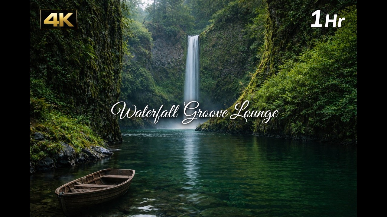 Music with Nature – Waterfall View | 1 Hr |