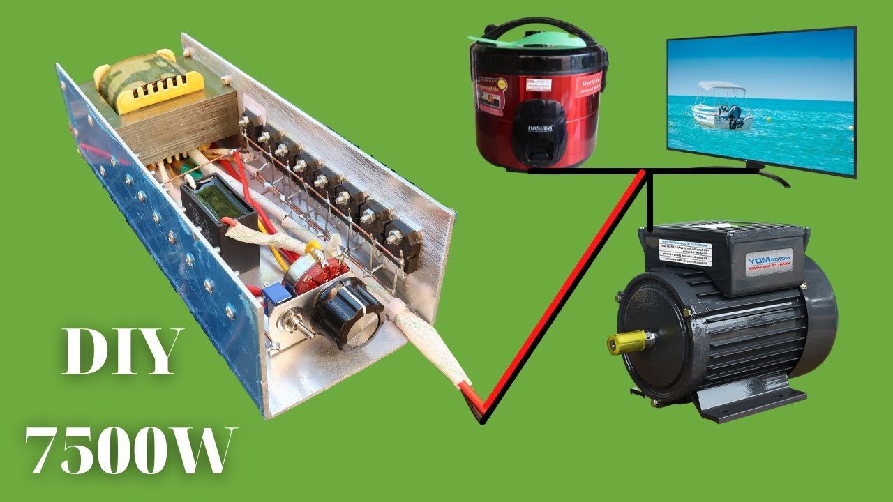 How to make a simple inverter 7500w, 14 transistor d718, No IC