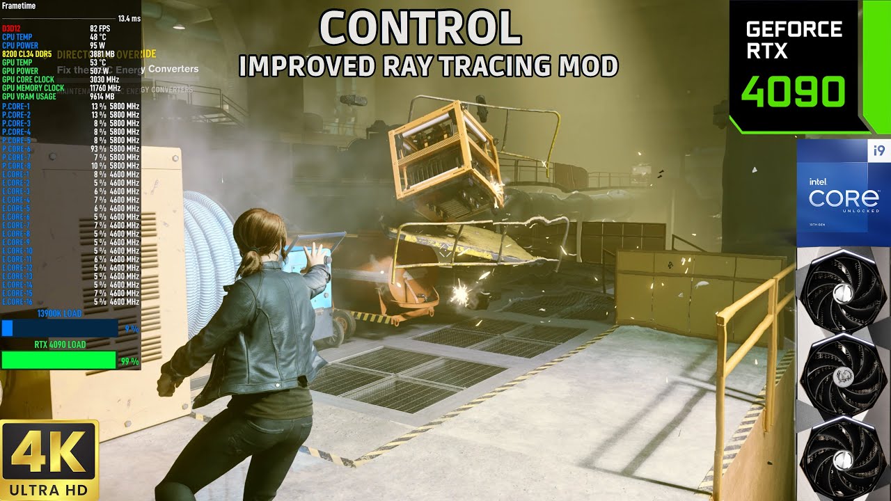 Control - Improved Ray Tracing Mod Ultra Settings 4K DLSS | RTX 4090