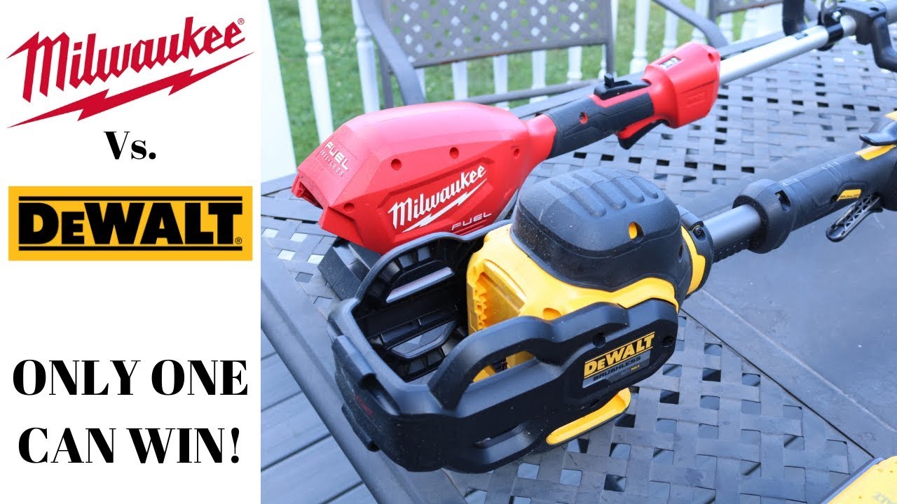 MILWAUKEE VS. DEWALT Milwaukee Quik-Lok String Trimmer Vs Dewalt 60v (FLEXVOLT) String Trimmer!