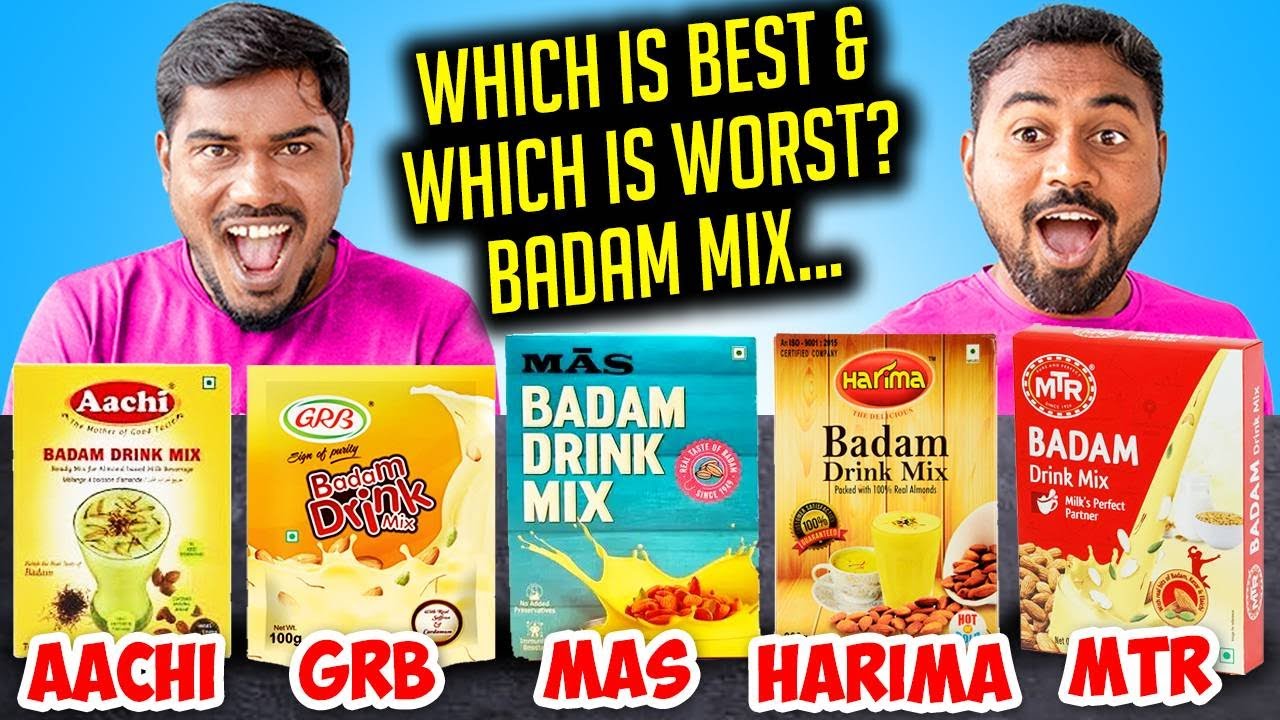 Which Is Best Badam Mix? Aachi, GRB, MTR, Manna, MAS, Harima