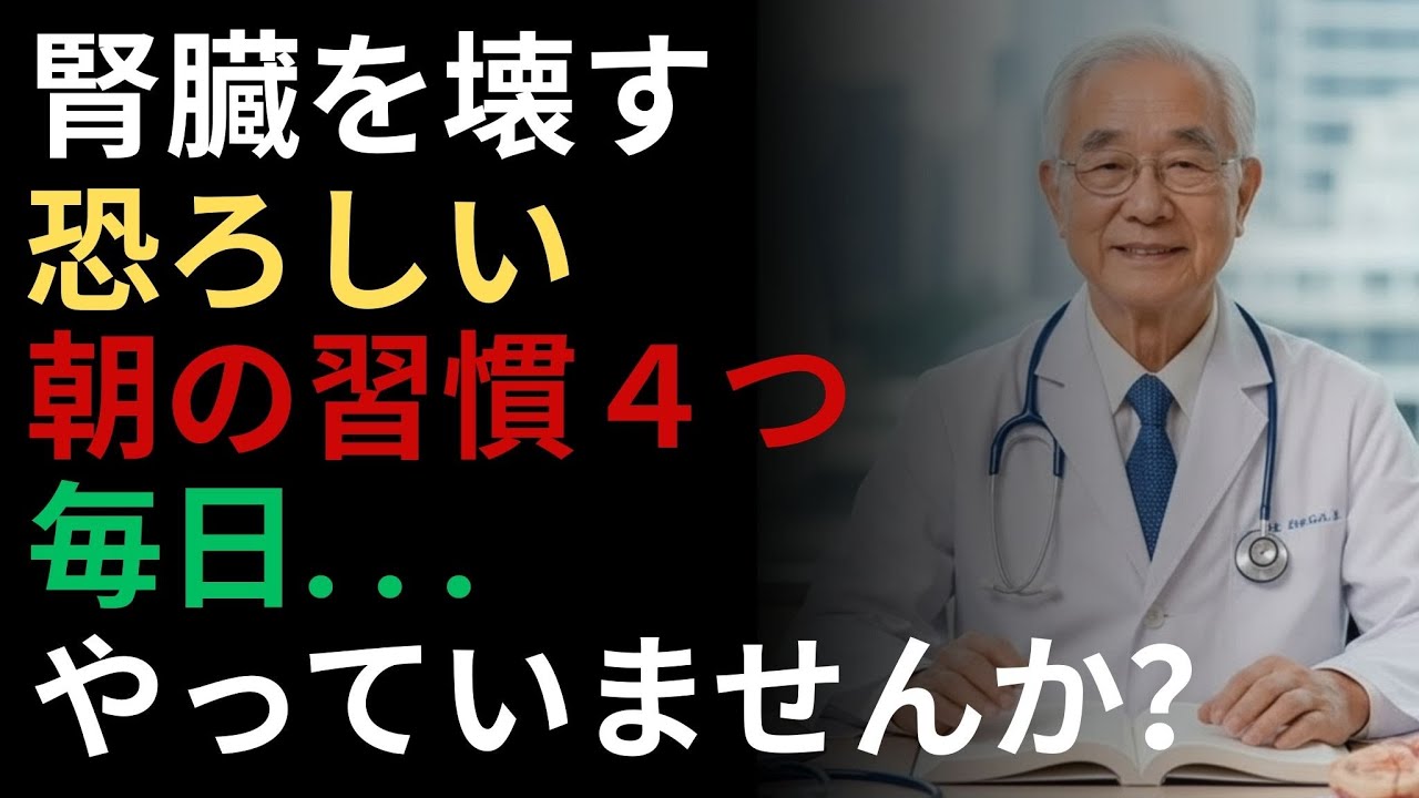 朝の悪習慣4つで腎臓は静かに壊れていく【60代必見】 |ドクター健康ラボ