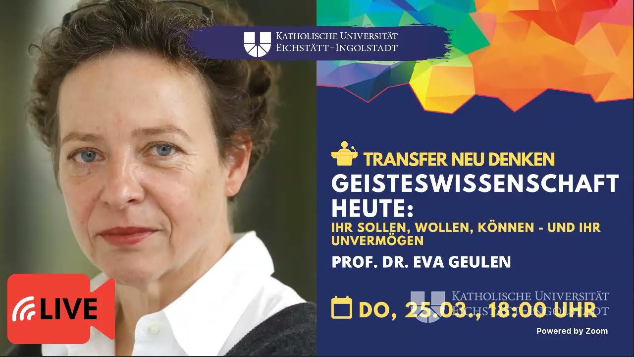 Geisteswissenschaft heute – Vortrag mit Prof. Dr. Eva Geulen
