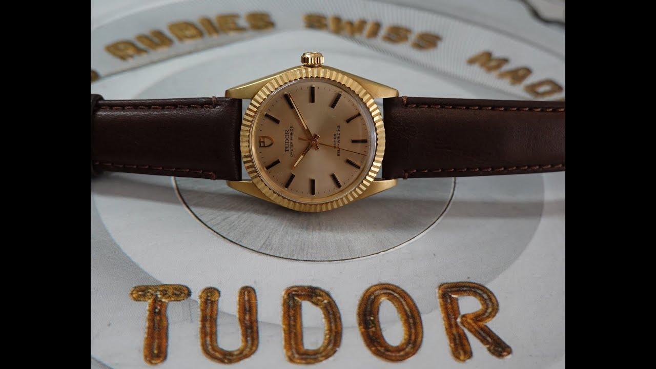 1971 Tudor Oyster Prince men's vintage watch in 18k Gold.  Model reference 7987/8.