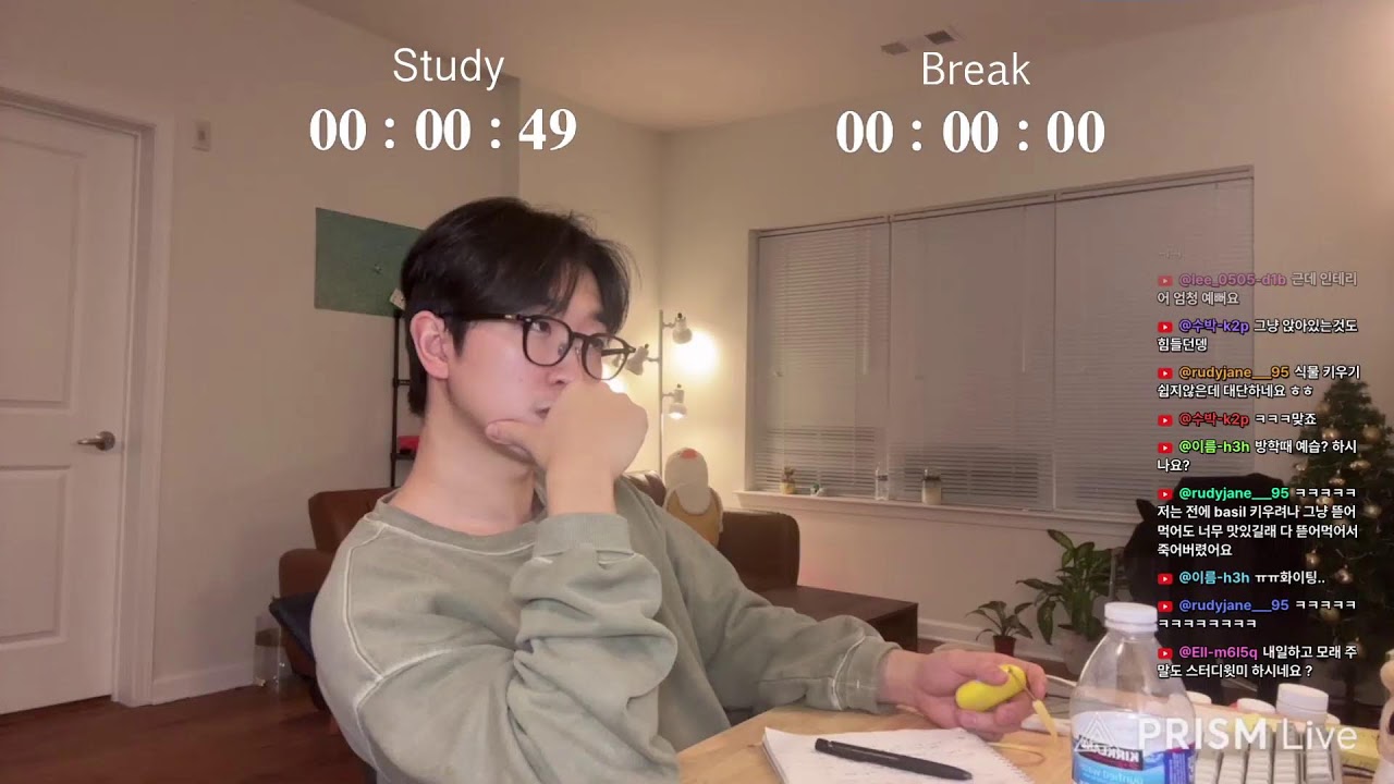 기말고사 D-8 미국 의대생 스터디윗미 Study with Me: Pomodoro 50, 10