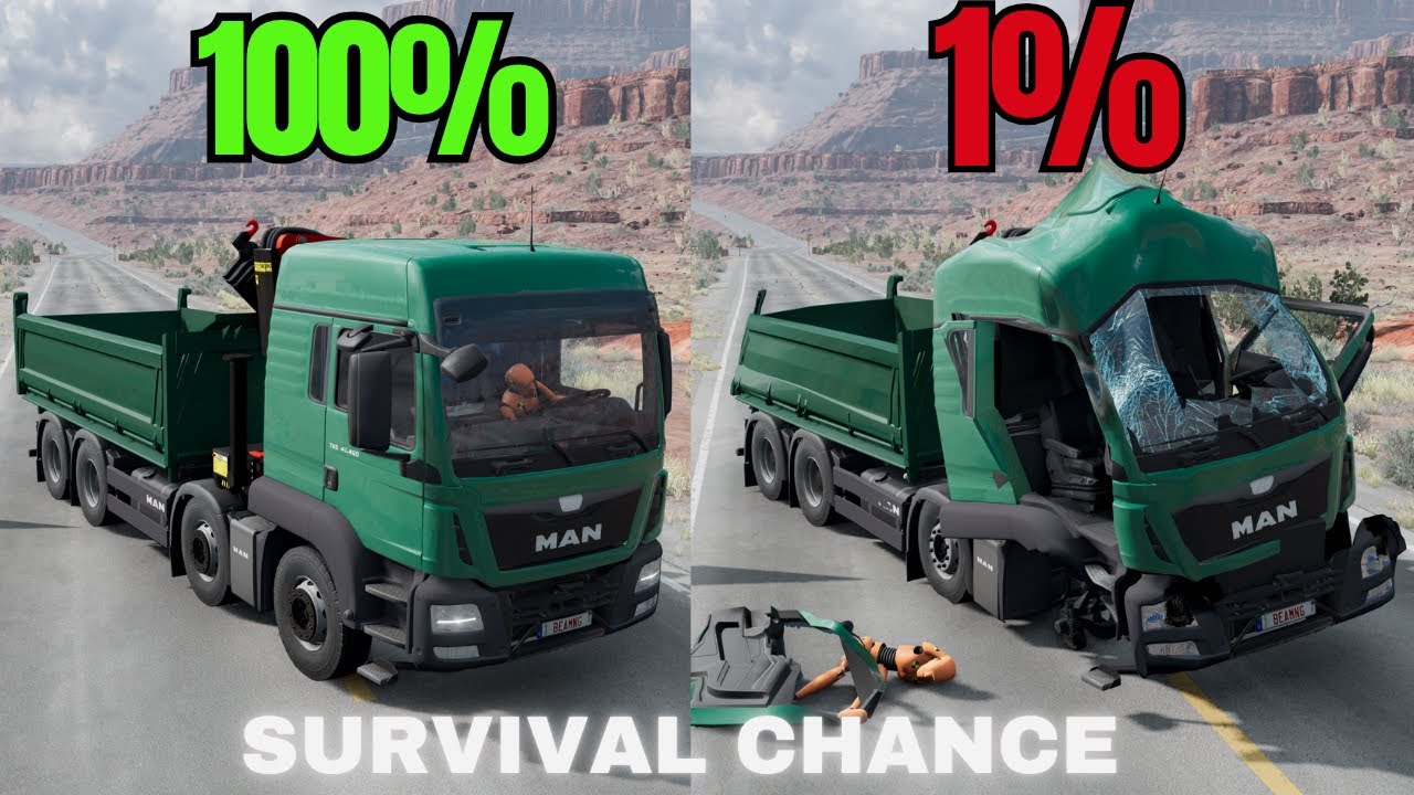 Realistic Survival Chance Crashes #12 | BeamNG.drive