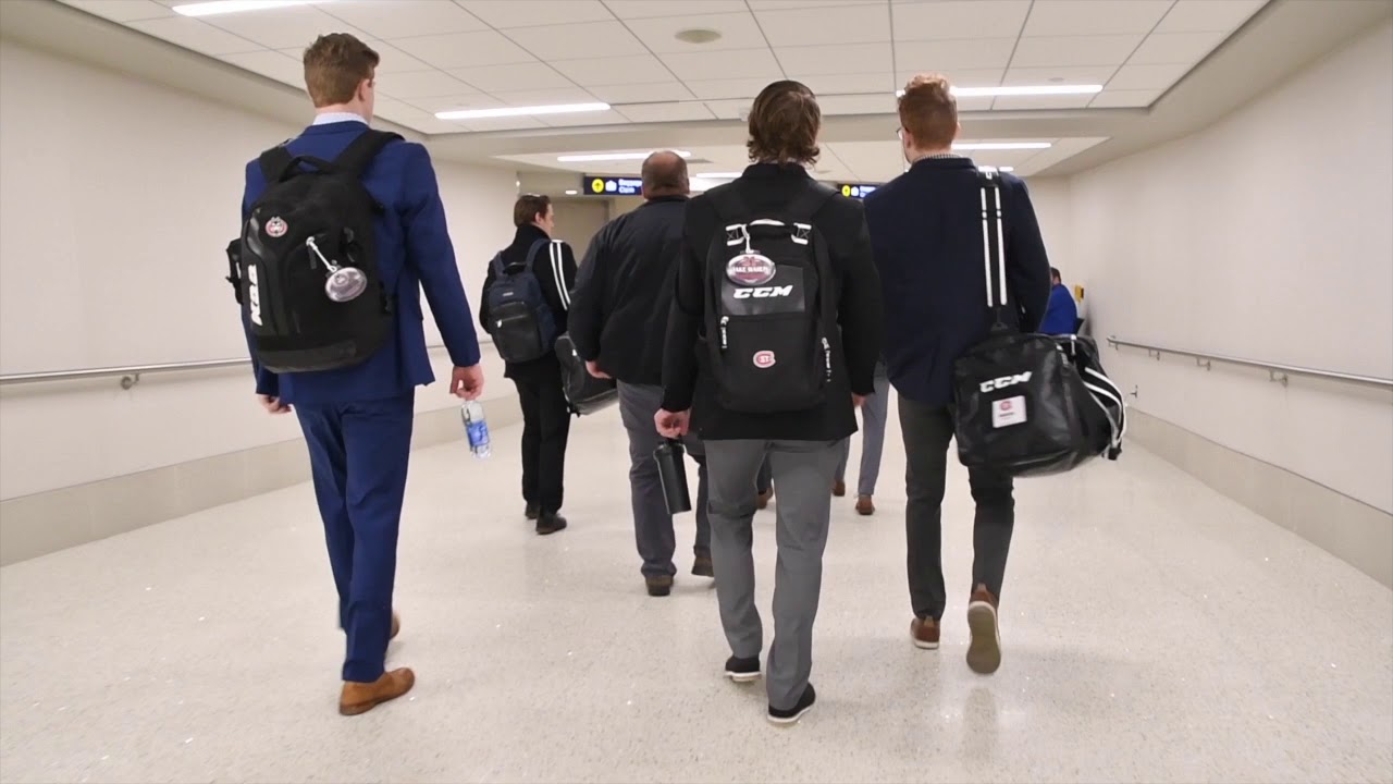 St. Cloud State Men's Hockey travel day video to WMU on Jan. 23, 2020
