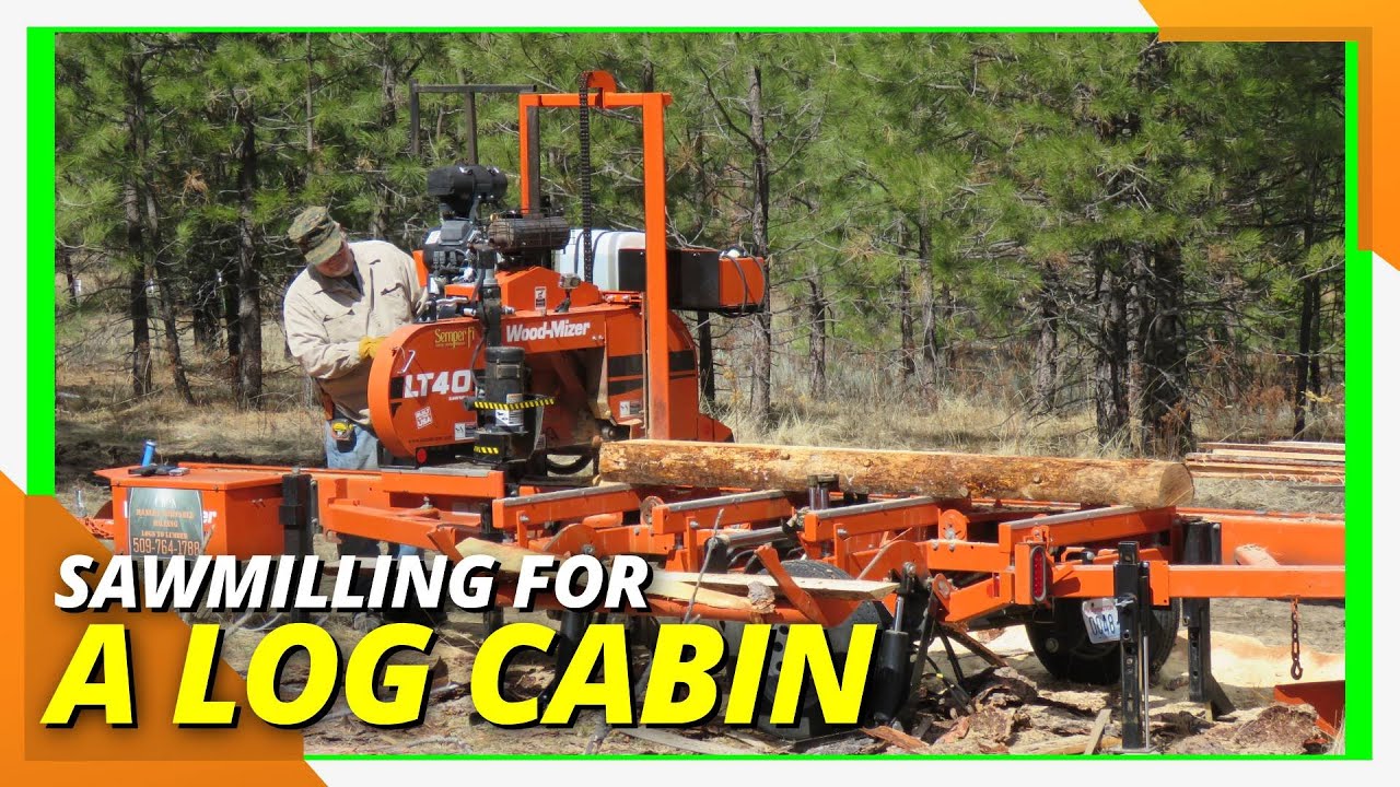MILLING D-LOGS WITH THE WOOD MIZER LT40 Sawmill