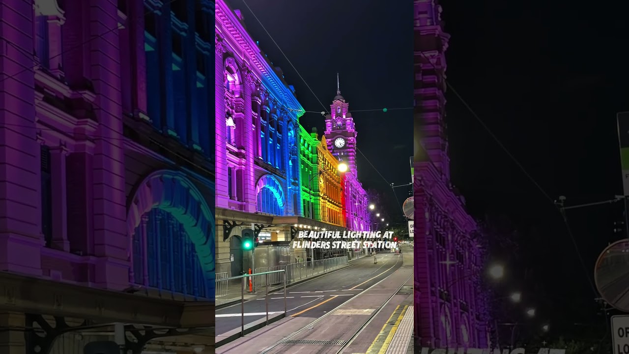 Beautiful Lighting at Flinders Street Station ✨ | Melbourne 🇦🇺