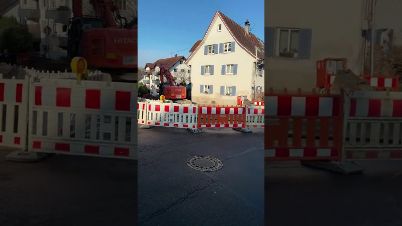 Baustelle Unterminseln erweitert mit Ampelanlage