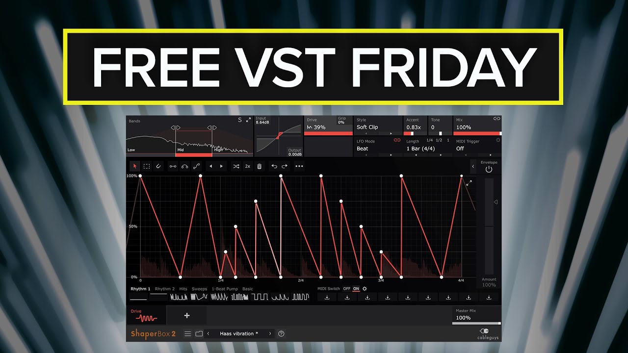 Free VST Friday: Cableguys DriveShaper - Creative Distortion Plugin