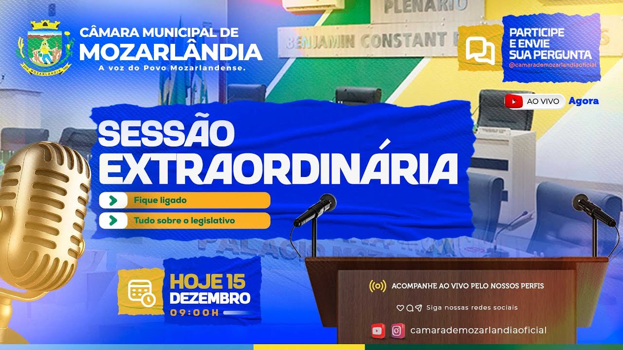 Sessão Solene - Câmara Municipal de Mozarlândia 2025