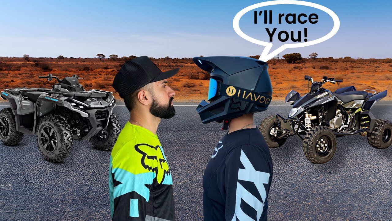 HATER Calls Me Out To RACE! | Outlander vs Suzuki 450
