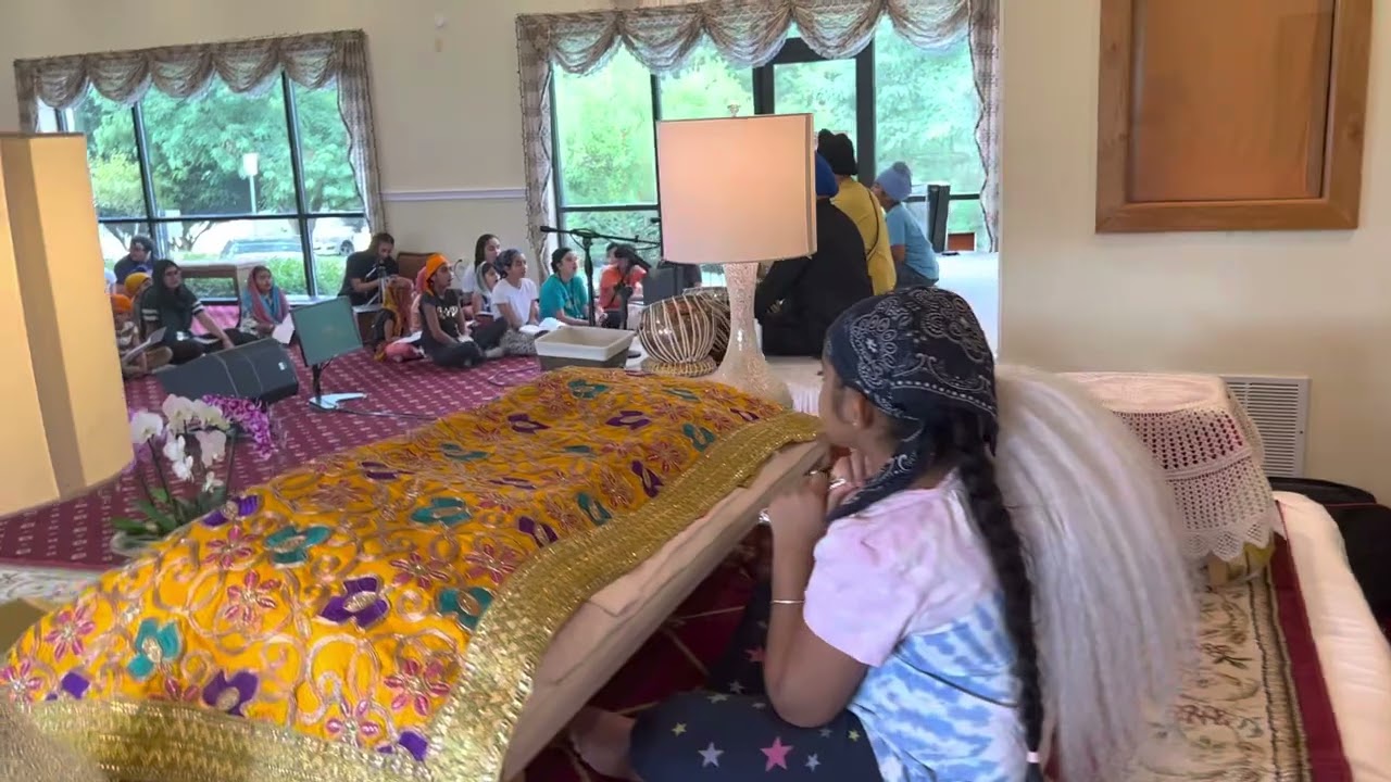 Voice training at Camp Gurmat - Sikh children learning kirtan-Bhai Satnam Singh