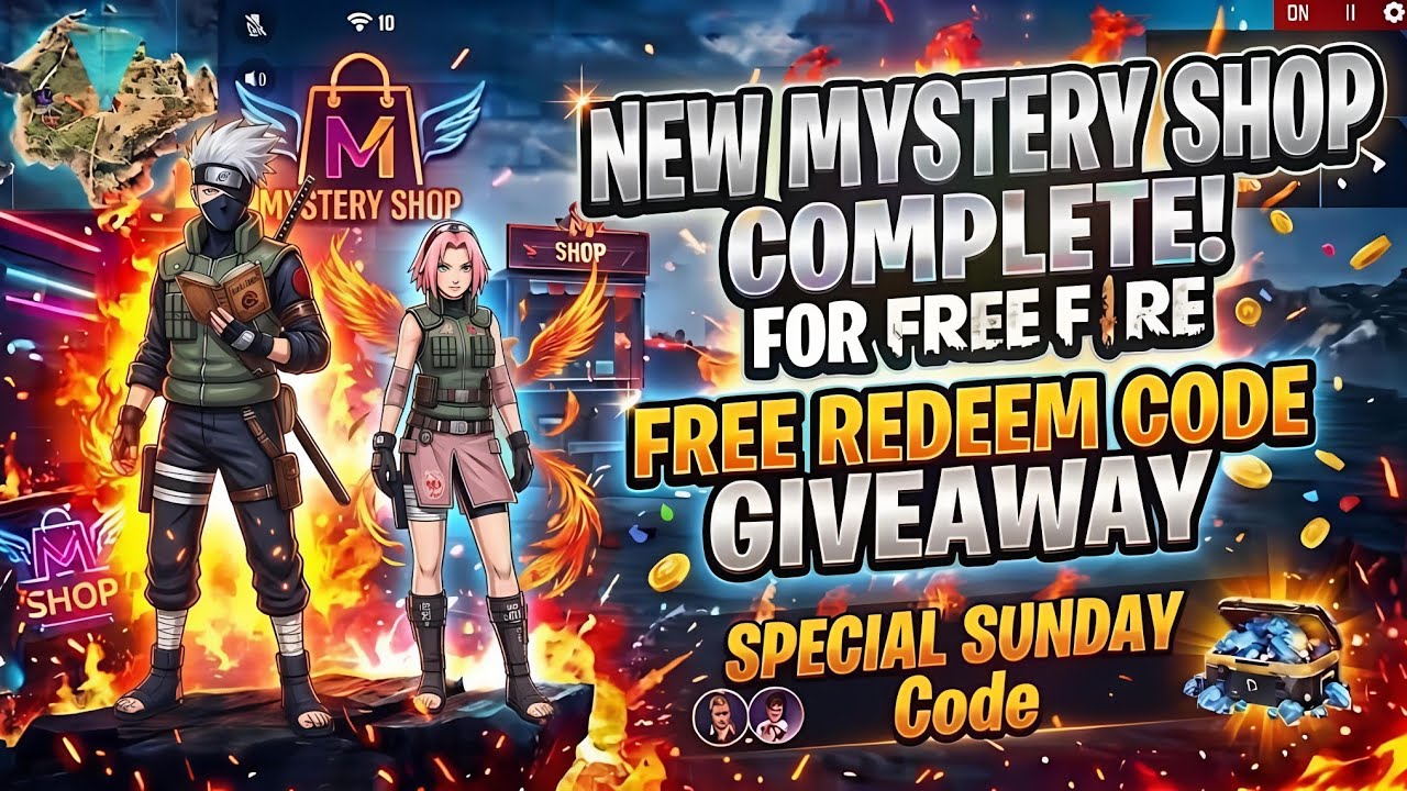 NEW MYSTERY SHOP 🔥 | Free Redeem Code Giveaway | free fire new event 💯 sunday special