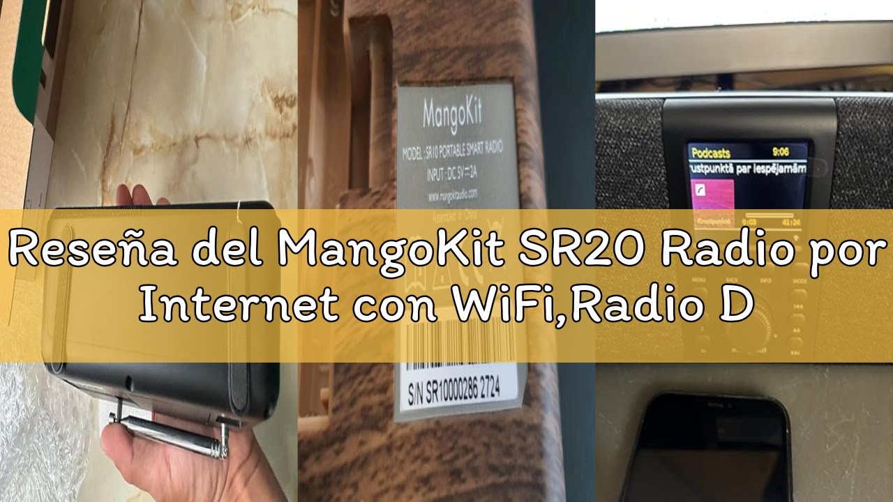 Reseña del MangoKit SR20 Radio por Internet con WiFi,Radio Dab Portátil con Altavoz Bluetooth,Reprod