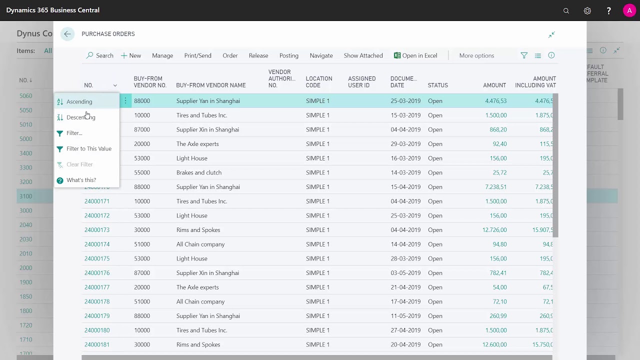 Receiving Purchase Item with Expiration Date - Microsoft Dynamics 365 Business Central