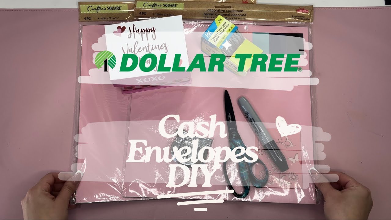 DOLLAR TREE CASH ENVELOPE SUPPLIES DIY SAVING BOX #dollartree #diy #cashstuffing #debt