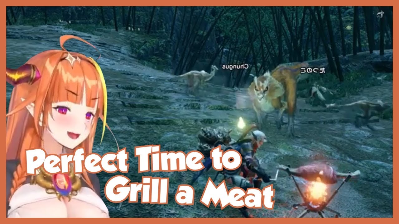 Kiryu Coco Grilling Meat in the Most Perfect Time