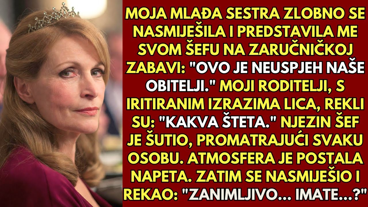 Brat se podrugljivo nasmiješio i šefu me predstavio kao 'naš obiteljski promašaj'. Šef je šapnuo.