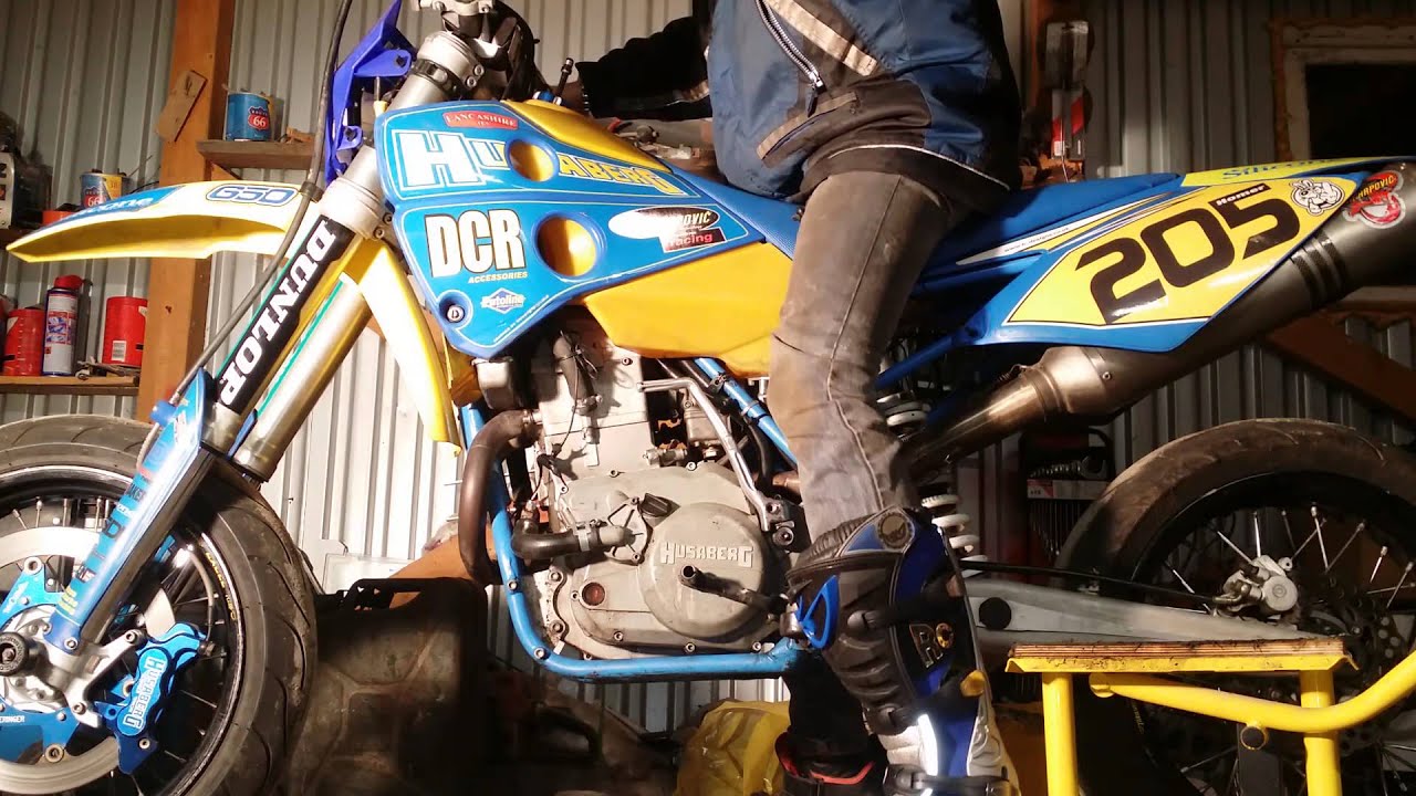 Husaberg FS650 first cold kick start after rebuild