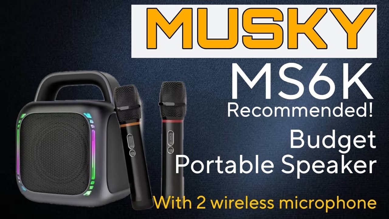 Musky MS6k  |  50w  |  Budget Portable Speaker |  Recommended for karaoke!