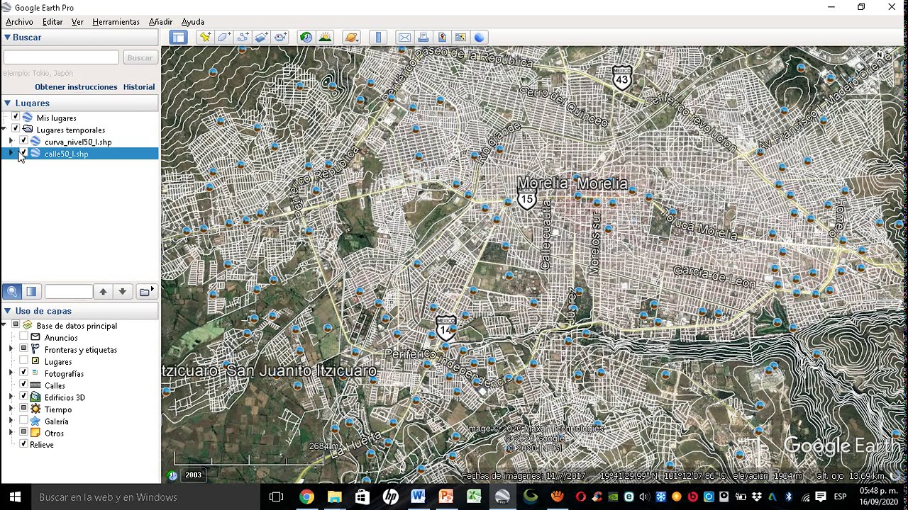 Abrir archivos SHP de INEGI en G Mapper y Earth