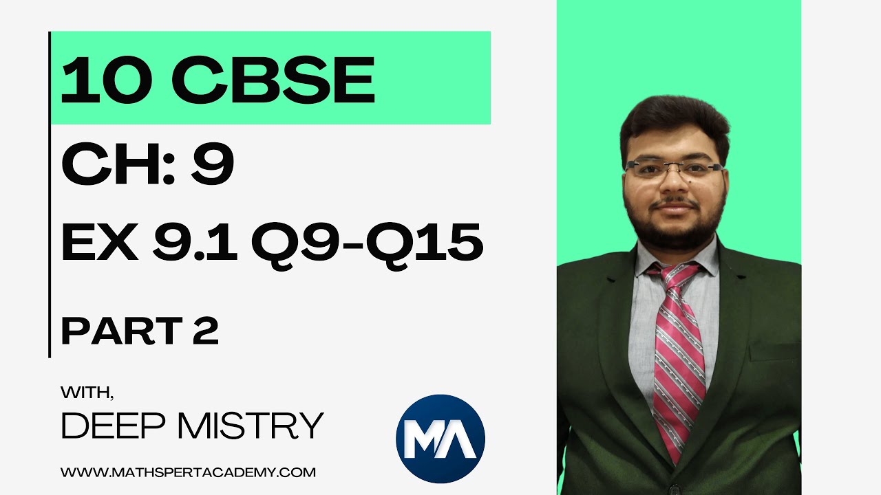 CLASS 10 | CH 9 | PART 2 | Application of Trigo | DEEP MISTRY | EX 9.1 Q9 to Q15
