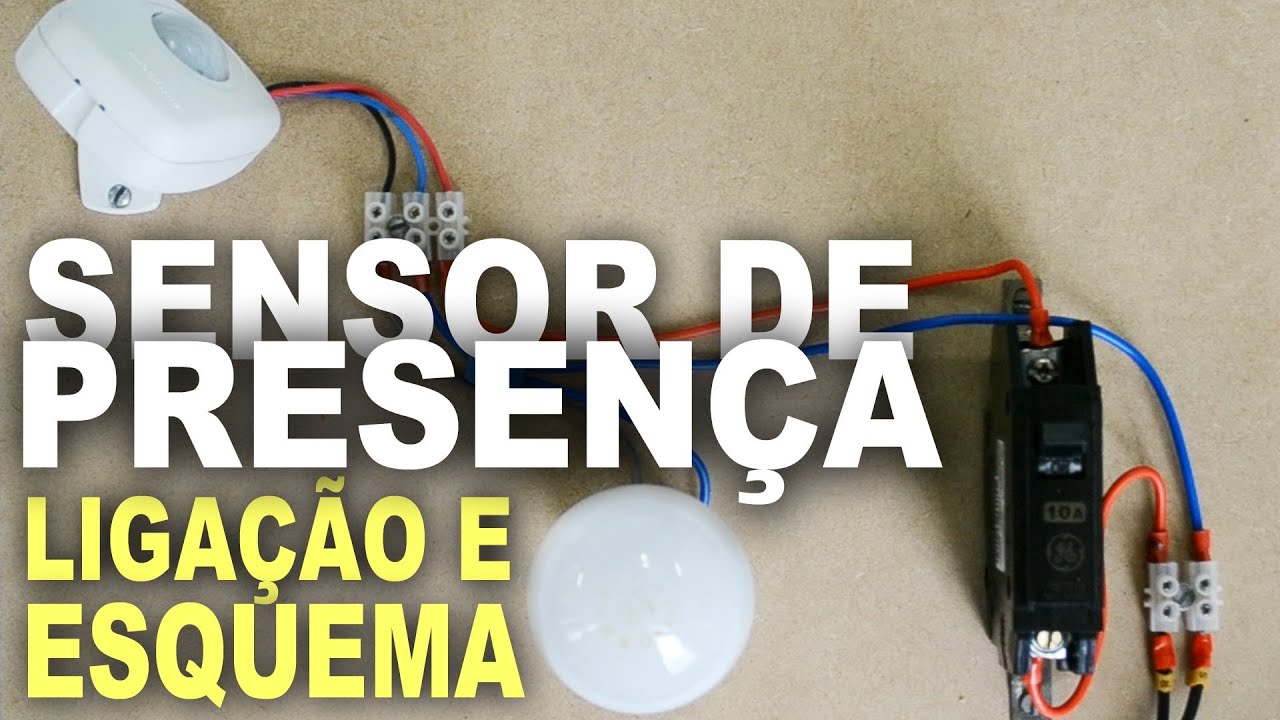 Ligação de sensor de presença - Esquema de instalação!
