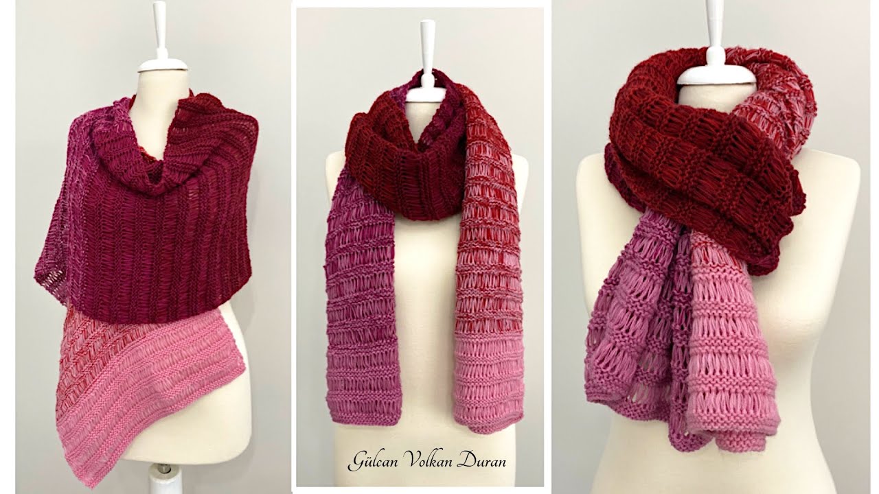 HERKESİN DOLABINDA OLMALI✔️ ÇOK KOLAY ÖRGÜ ATKI ŞAL YAPIMI💯