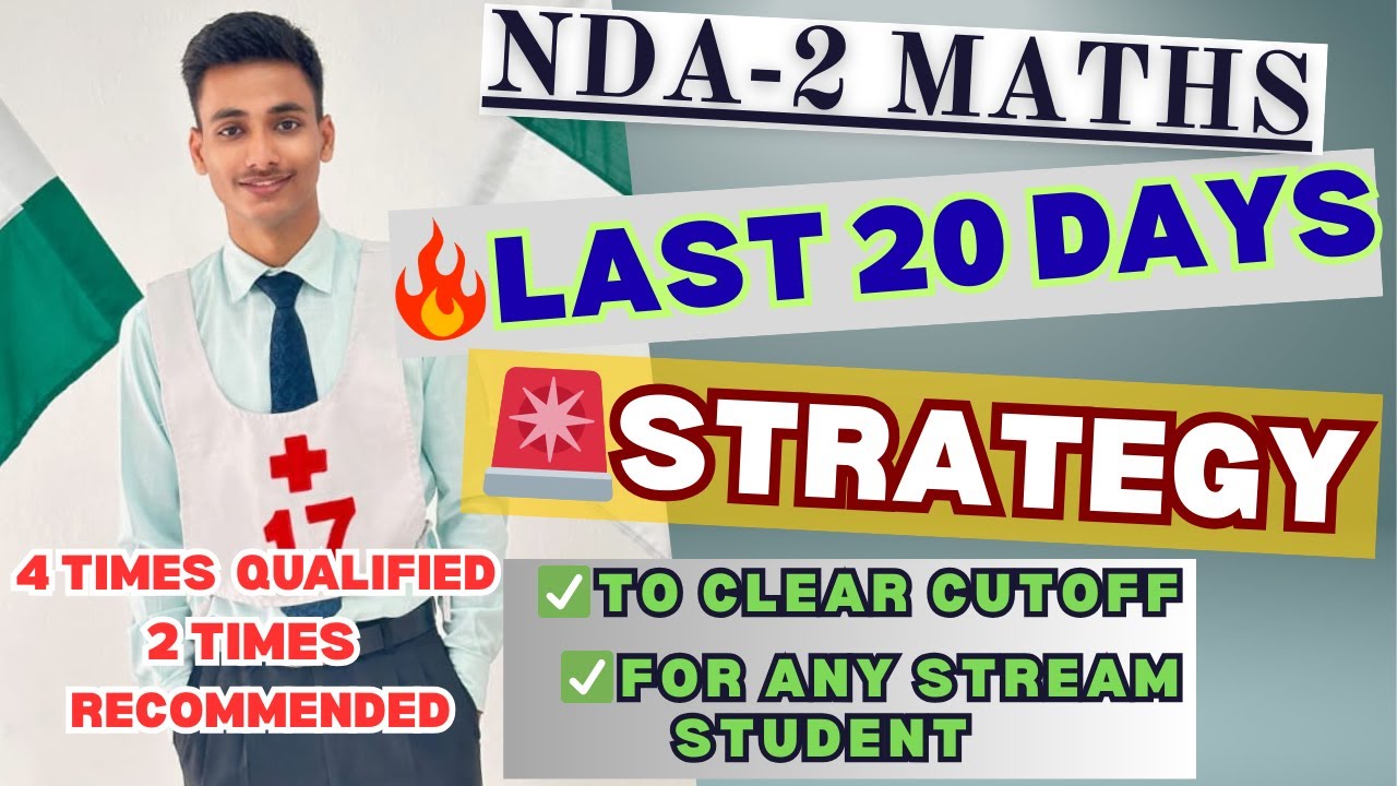 🔥Crack NDA MATHS CutOff in Just 20 DAYS | Secret Strategy by a recommended candidate | NDA 02 2025 |
