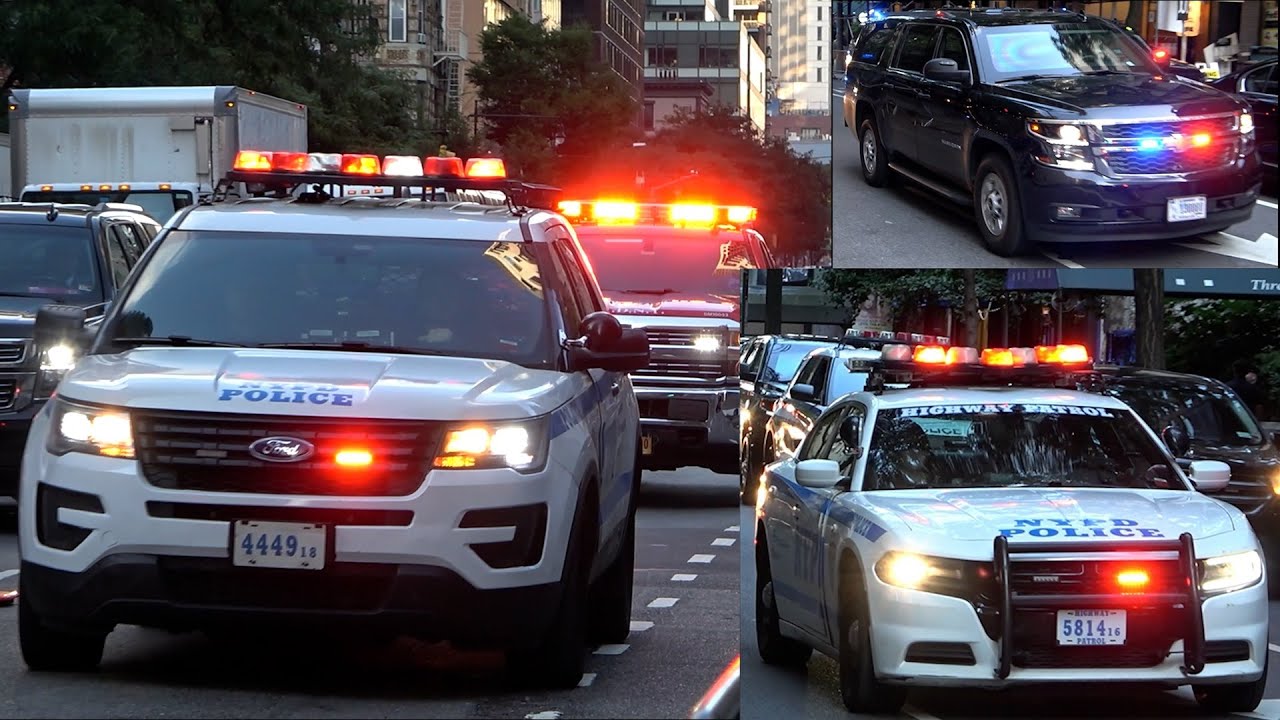FBI, Secret Service & NYPD Vehicles in Action &ndash; NYC Compilation