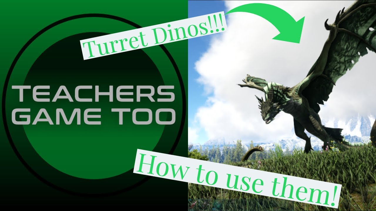 ARKS TURRET DINOS!!! HOW TO USE THEM FOR DEFENSE!!!