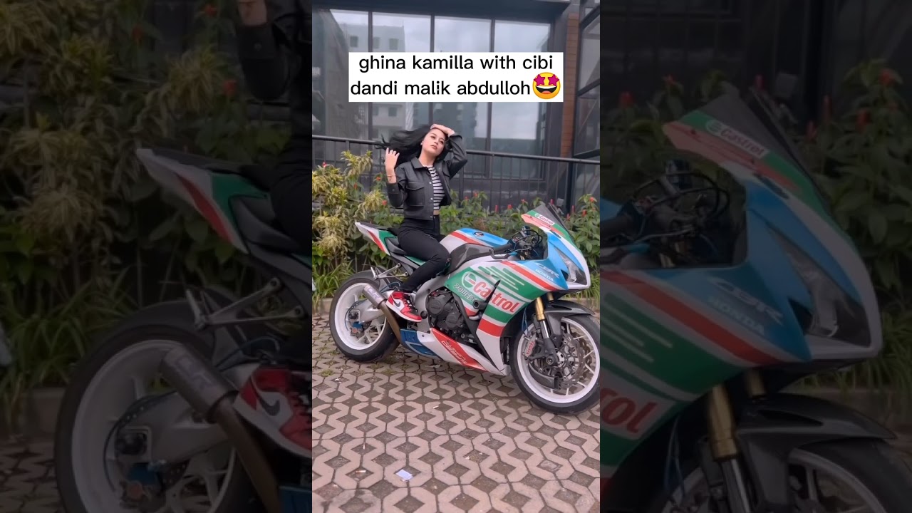 ghina kamilla with cibi dandi malik abdulloh🤩#shorts#dandimalikabdulloh#cbr1000rr