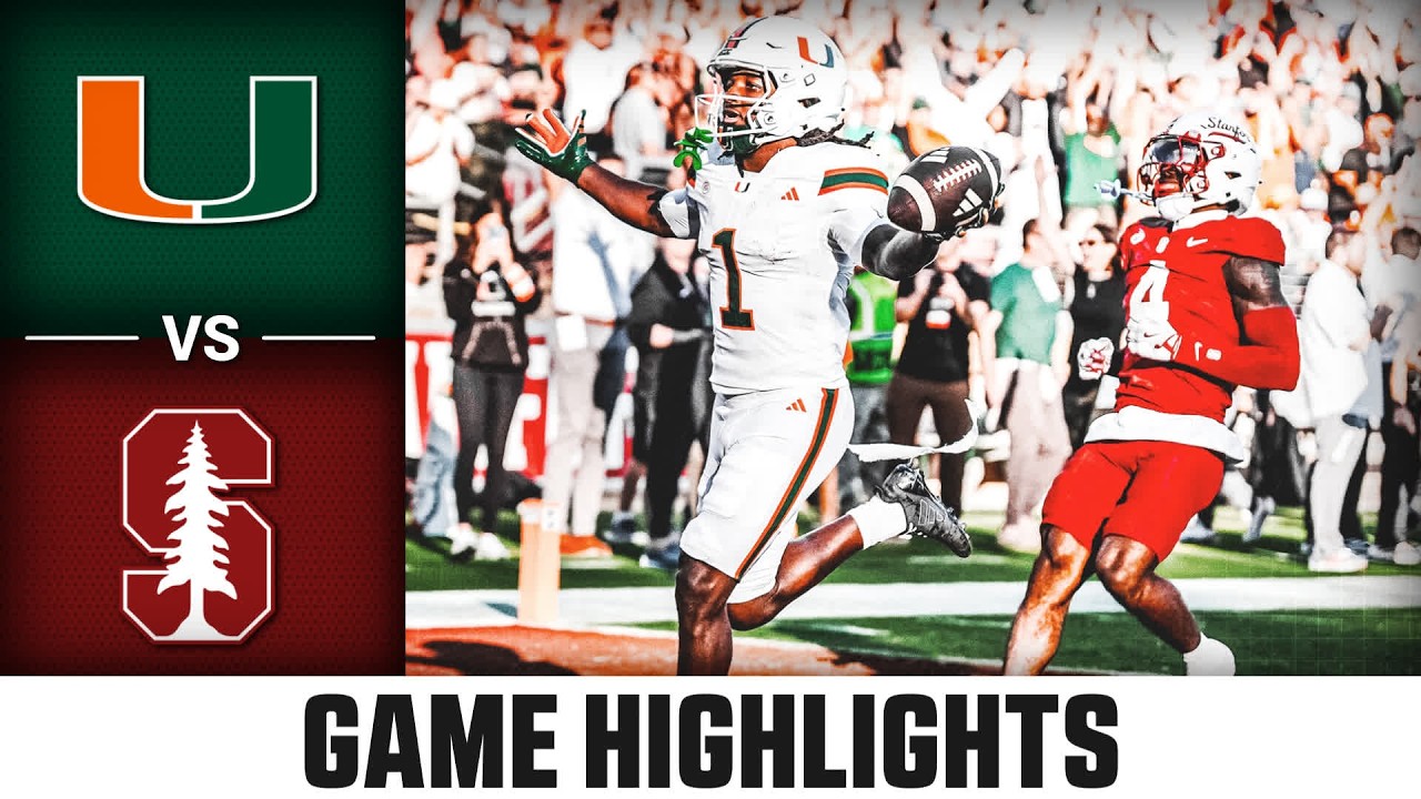 Miami Hurricanes vs. Stanford Cardinal Game Highlights | 2026 ACC Football