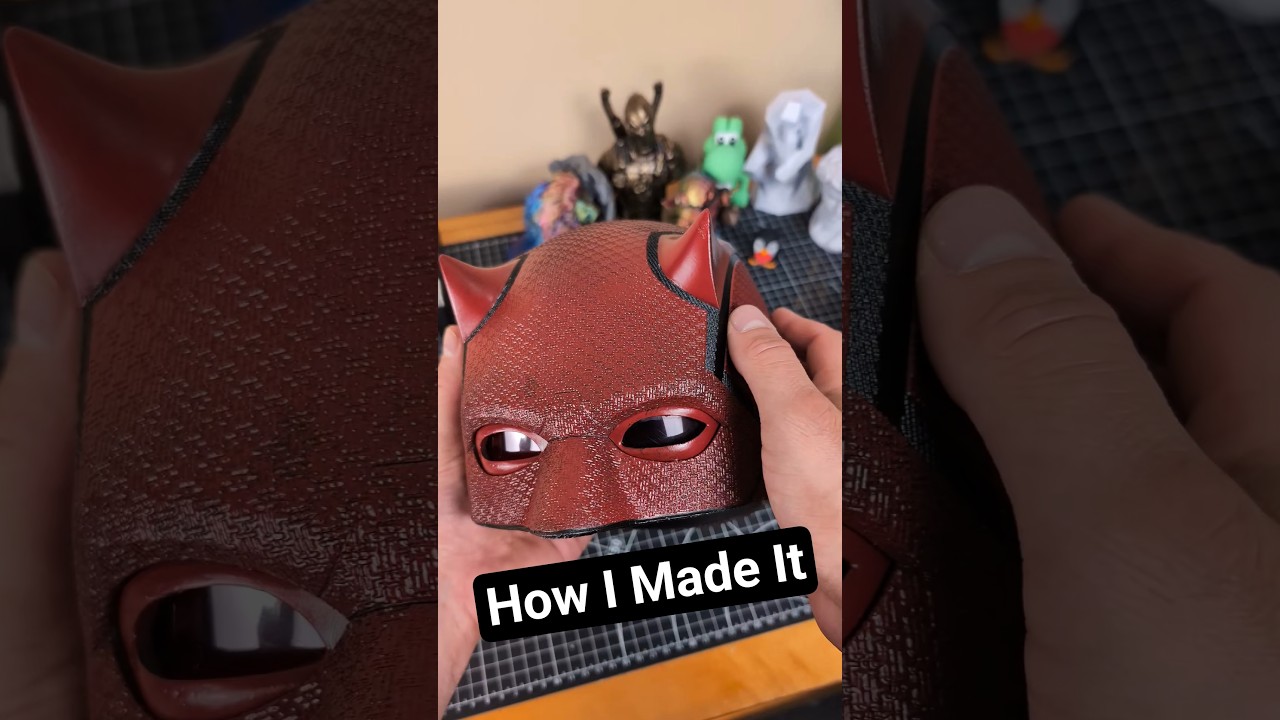 Here's how I made my #3dprinted #daredevilbornagain helmet #3dprinting #daredevil #marvel #cosplay