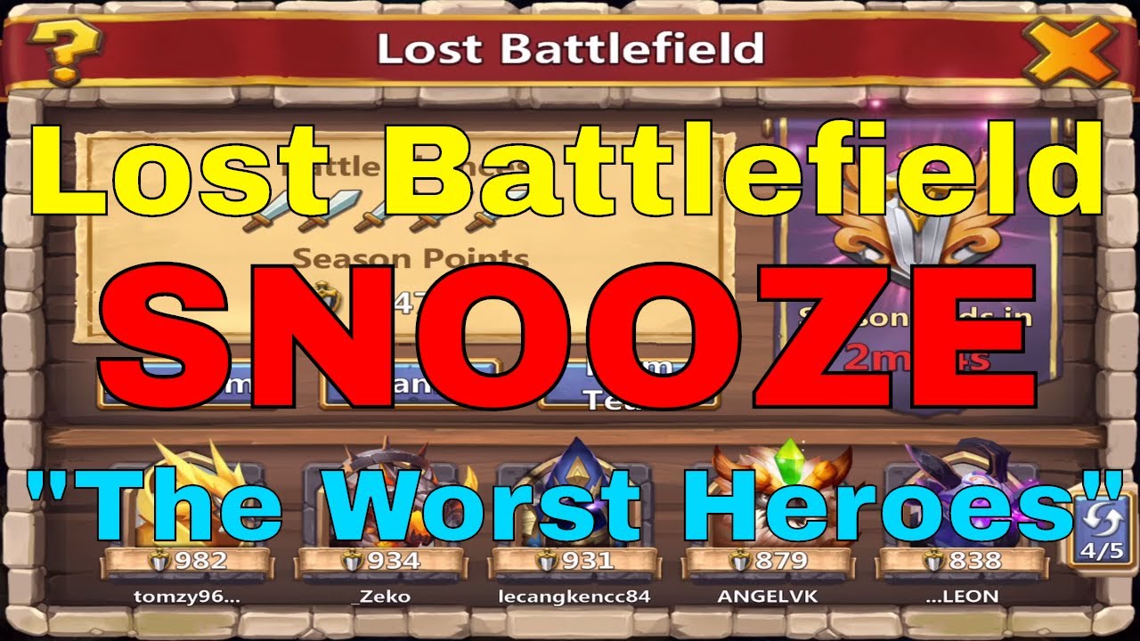 Castle Clash Lost Battlefield Snooze Using "The Worst Heroes" (Day 7/7)