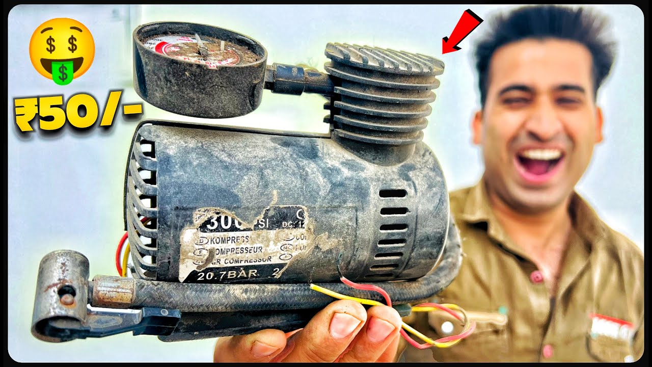 O Bhai Sirf ₹50 Ka Kabade Me Mila Air Compressor 🤑 Kaam Karega Kya? 😯
