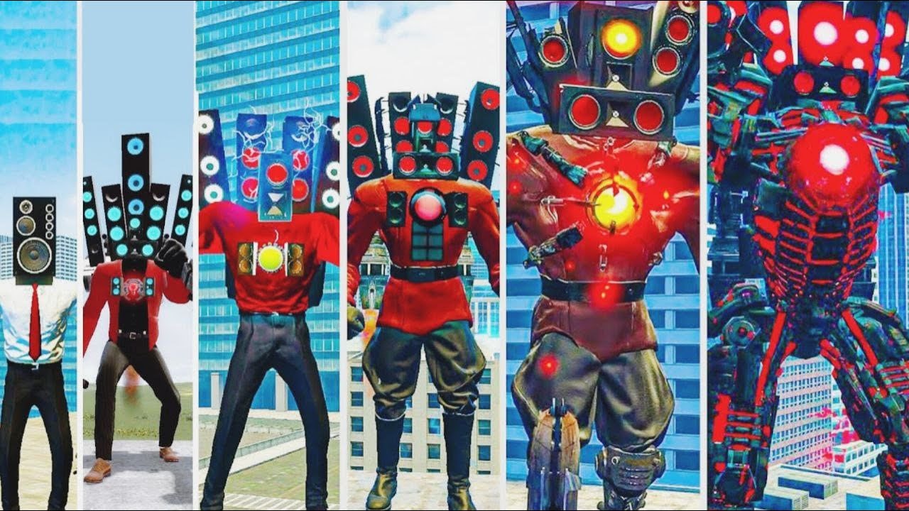 SIZE COMPARISON ALL SPEAKERMAN TITAN VS SKIBIDI TOILET BOSSES, GMAN FUTURE TOILET, DAMAGED GMAN MK4