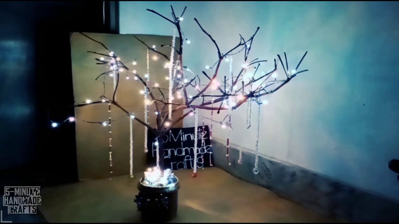 DIY Fairy Tree Lamp Light Tree || Home Decor .