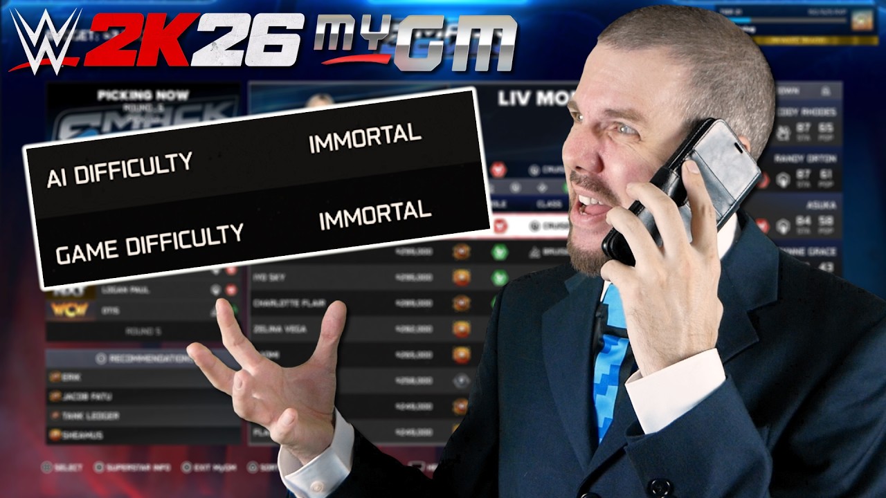 WWE 2K26 MyGM, уровень сложности Immortal #1: Битва начинается