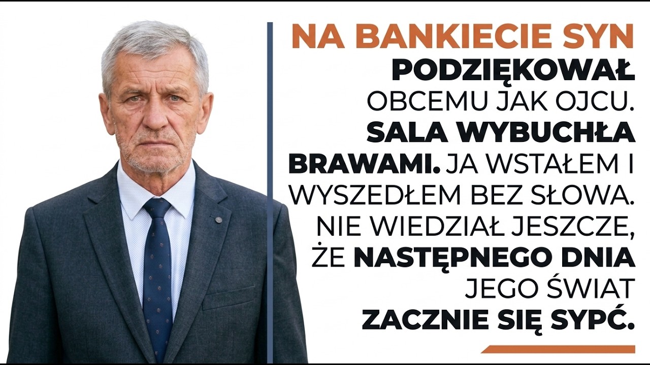 Na bankiecie syn podziękował OBCEMU JAK OJCU&hellip; Następnego dnia błagał o rozmowę!