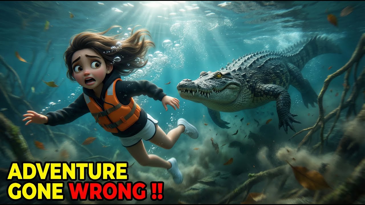 Did the Girl Survive the Crocodile Attack? 😱 | 3D Animated Adventure Story