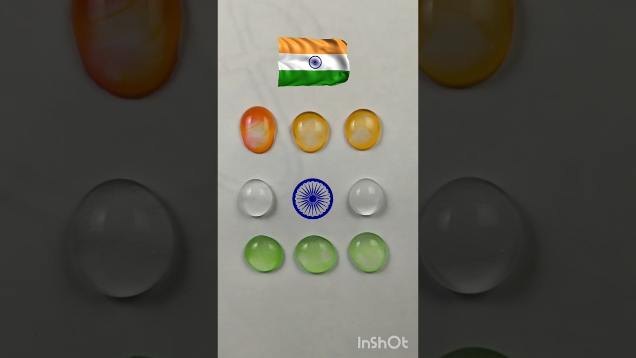 "Indian Flag Water Drop Mixing Art Stunning Colour Blend" 