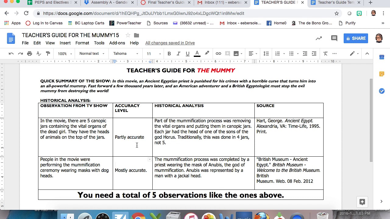 How to Write Your Teachers Guide