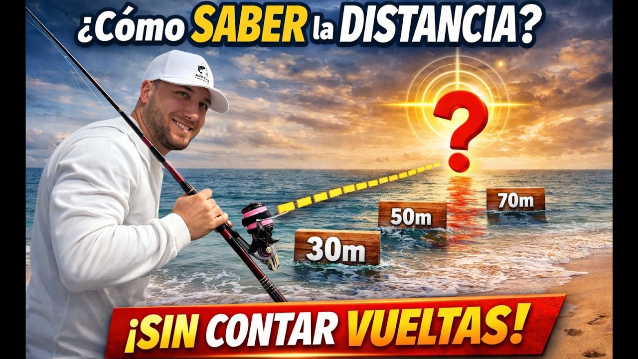 Controla la distancia exacta de pesca sin cuentametros ni contar vueltas