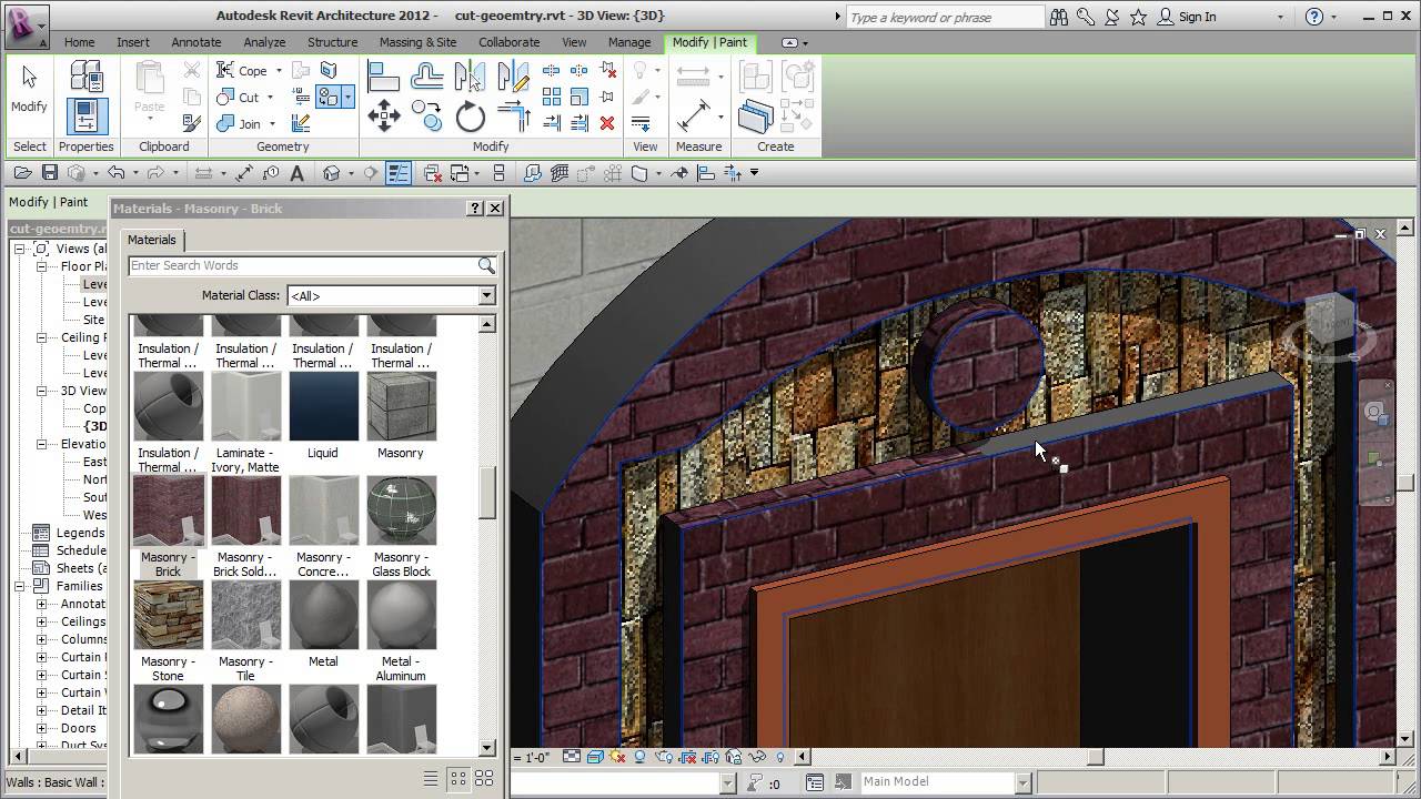 REVIT ARCH 2012 GEOMETRY 08 PAINT SURFACES